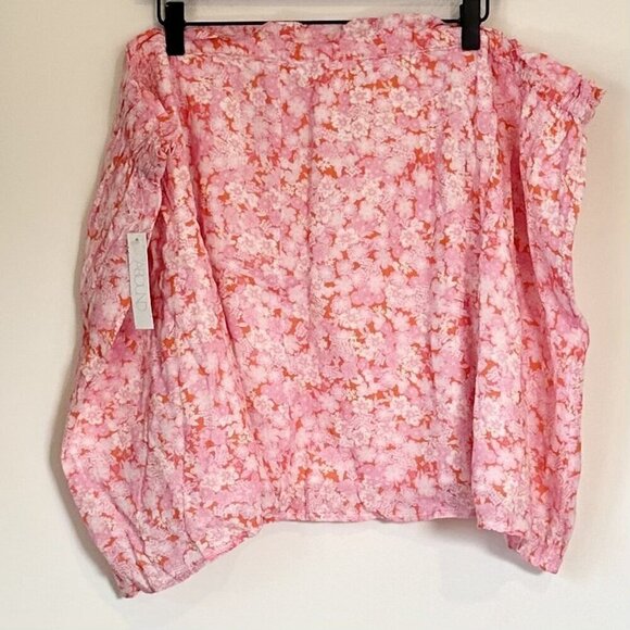 NWT Abound by Nordstrom Women's Pink Floral Drawstring Mini Skirt - 4X - Picture 7 of 7